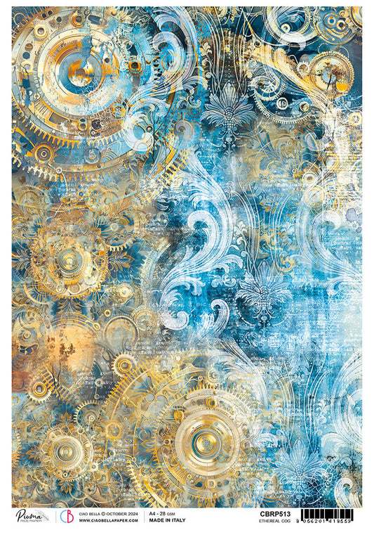Rice Paper A4 Ethereal Cog - Ecstasy Crafts