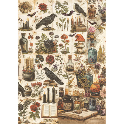 Rice Paper A5 MIXED 8/Pkg Dark Academia - Ecstasy Crafts