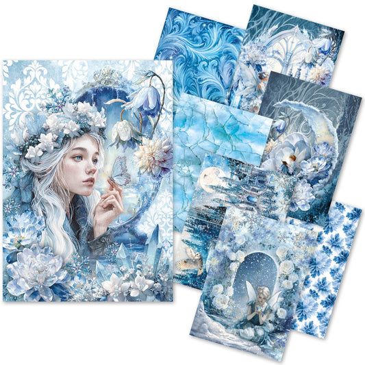 Rice Paper A5 MIXED 8/Pkg Frozen Land - Ecstasy Crafts