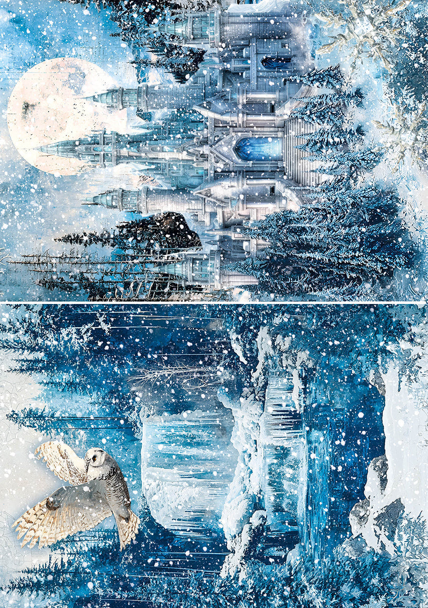 Rice Paper A5 MIXED 8/Pkg Frozen Land - Ecstasy Crafts