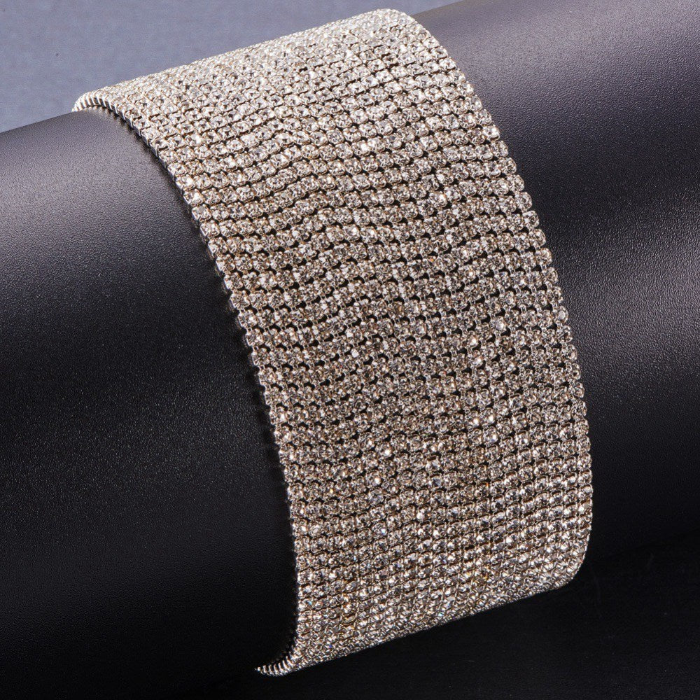 Rhinestone Silver Cup Chain SS6 Crystal 1 Yard