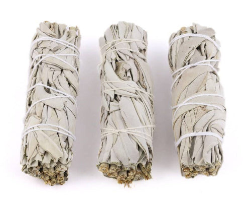 California White Sage Smudge Stick 4" | Crystals and Sun Signs