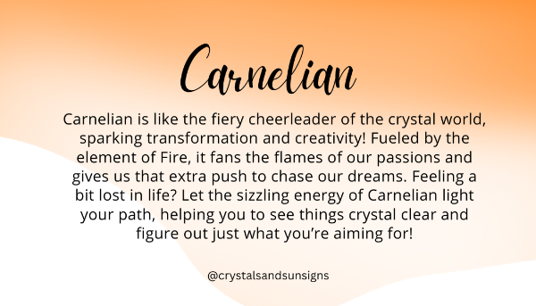 Carnelian gemstone healing properties
