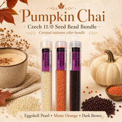 Pumpkin Chai Czech 11/0 Seed Bead Bundle