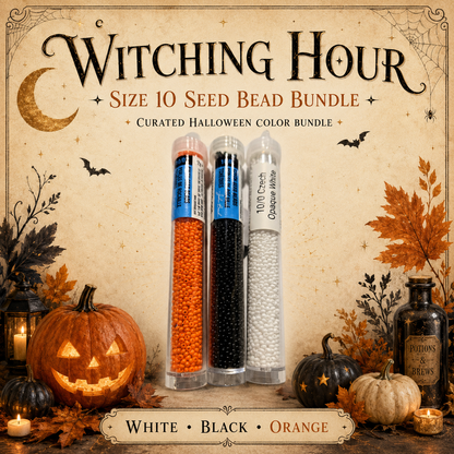 Lot de perles de rocaille tchèques 10/0 Witching Hour