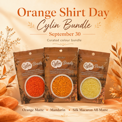 Ensemble de perles cylindriques pour la Journée du chandail orange
