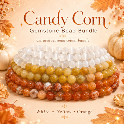 Lot de perles de pierres précieuses Candy Corn