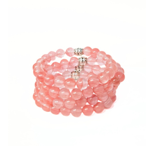 Cherry Quartz Gemstone Bracelet - The Stone of Emotional Healing | Crystals and Sun Signs Co