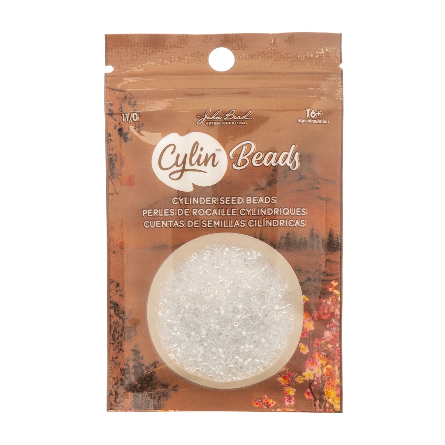 Cylin Bead 11/0 Crystal AB - Alberta Bead Store