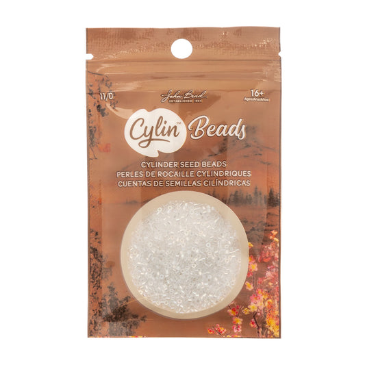 Cylin Bead 11/0 Crystal AB - Alberta Bead Store