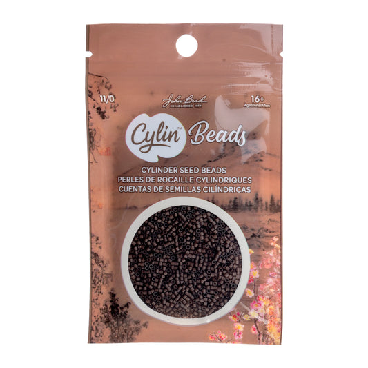 Cylin Bead 11/0 Dark Brown - Alberta Bead Store