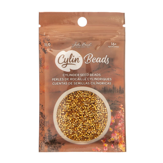 Cylin Bead 11/0 Gold AB - Alberta Bead Store