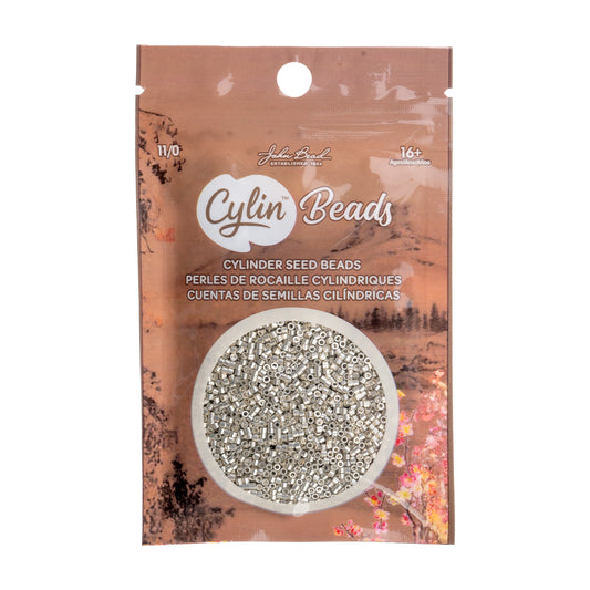 Cylin Bead 11/0 Metaluxe Silver - Alberta Bead Store