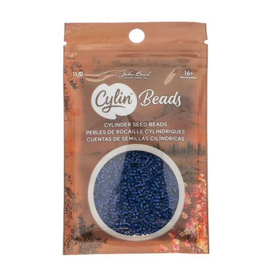 Cylin Bead 11/0 Opaque Cobalt Blue - Alberta Bead Store