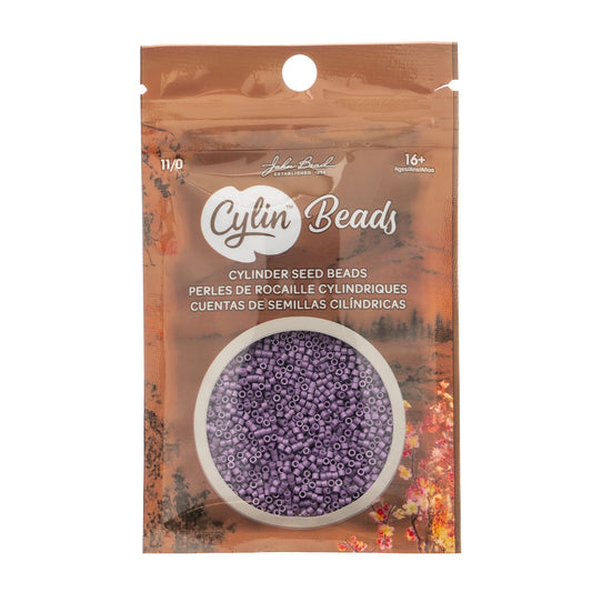 Cylin Bead 11/0 Opaque Dark Mauve - Alberta Bead Store