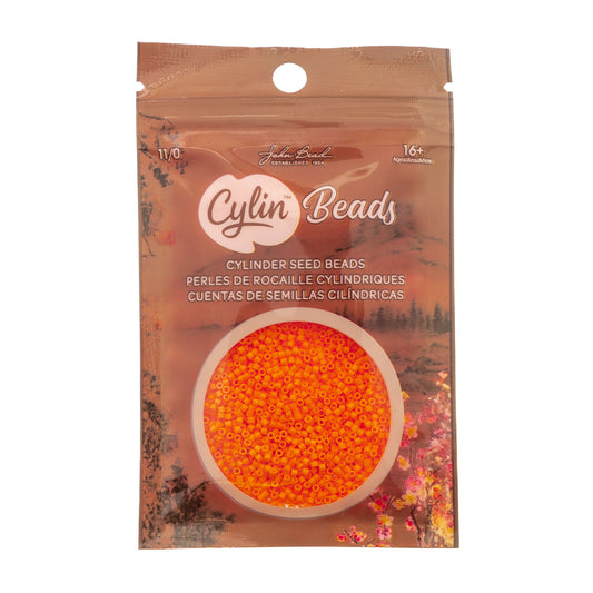 Cylin Bead 11/0 Opaque Mango Burst - Alberta Bead Store