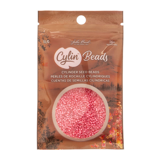 Cylin Bead 11/0 Opaque Pink Carnation - Alberta Bead Store