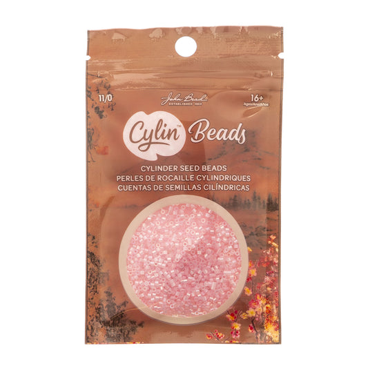 Cylin Bead 11/0 Pale Pink Lined - Alberta Bead Store