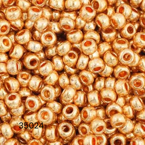Czech Seed Bead 10/0 Metallic Gold - Alberta Bead Store
