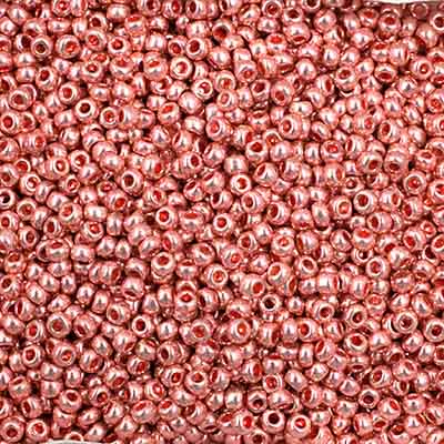 Czech Seed Bead 10/0 Metallic Pink Solgel - Alberta Bead Store