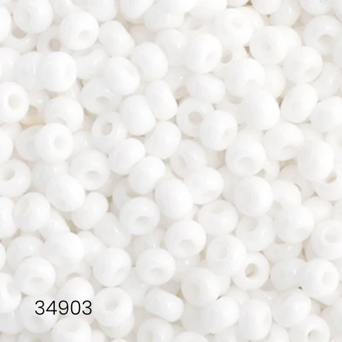 Czech Seed Bead 10/0 Opaque White - Alberta Bead Store