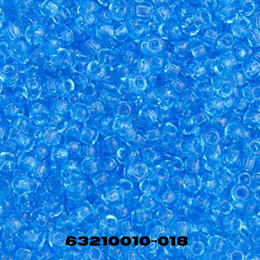 Czech Seed Bead 10/0 Transparent Light Aqua - Alberta Bead Store