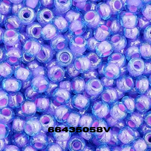 Czech Seed Bead 11/0 Aqua/Amethyst C/L - Alberta Bead Store