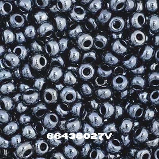 Czech Seed Bead 11/0 Metallic Gunmetal - Alberta Bead Store