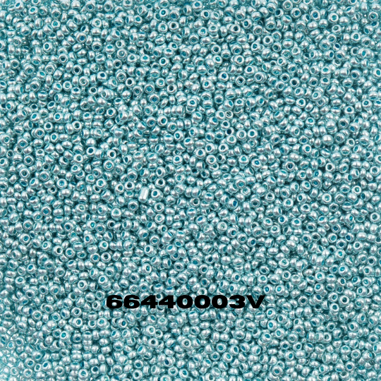 Czech Seed Bead 11/0 Metallic Light Teal SOLGEL - Alberta Bead Store