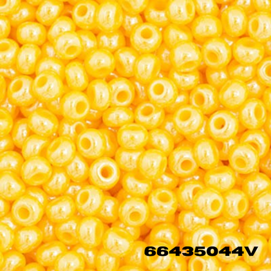 Czech Seed Bead 11/0  Opaque Golden Yellow Luster - Alberta Bead Store