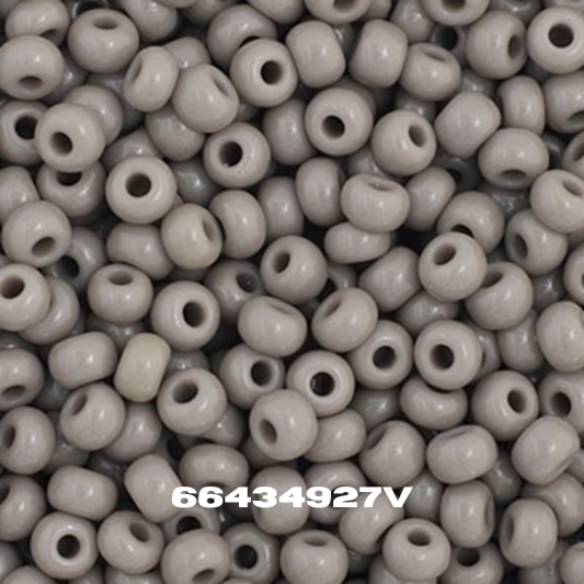 Czech Seed Bead 10/0 Opaque Dark Grey - Alberta Bead Store