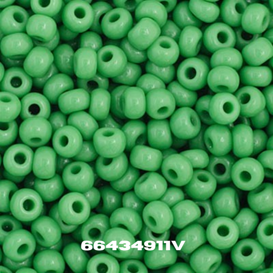 Czech Seed Bead 11/0 Opaque Medium Green - Alberta Bead Store