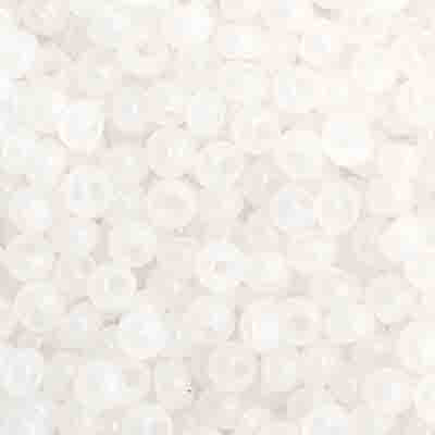 Czech Seed Bead 11/0 Opaque White Opal - Alberta Bead Store