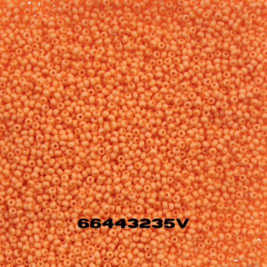 Czech Seed Bead 11/0 Orange Chalk Dyed Solgel - Alberta Bead Store