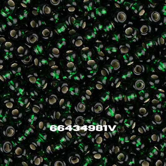 Czech Seed Bead 11/0 S/L Dark Green - Alberta Bead Store