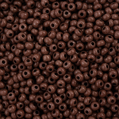 Czech Seed Bead 11/0 Terra Intensive Dark Brown - Alberta Bead Store