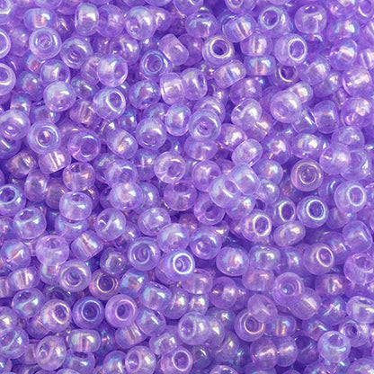 Czech Seed Beads 10/0 Transparent Mauve Rainbow AB - Alberta Bead Store