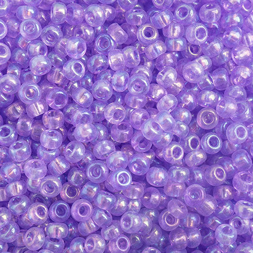 Czech Seed Beads 10/0 Transparent Mauve Rainbow AB - Alberta Bead Store