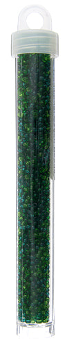Czech Seed Beads 10/0 Transparent Sea Green Mix - Alberta Bead Store