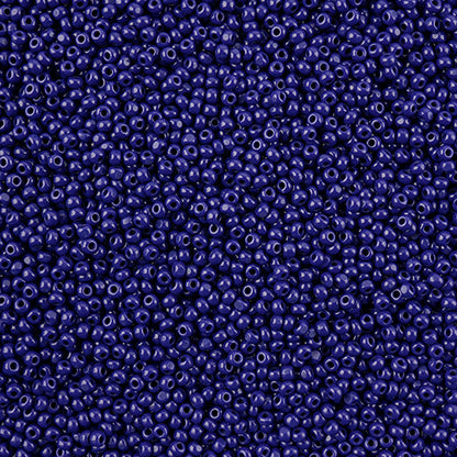 Czech Seed Beads 11/0 Cut Opaque Dark Royal Blue - Alberta Bead Store