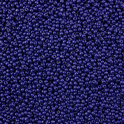 Czech Seed Beads 11/0 Cut Opaque Dark Royal Blue - Alberta Bead Store