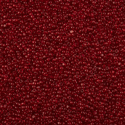 Czech Seed Beads 11/0 Cut Transparent Red - Alberta Bead Store