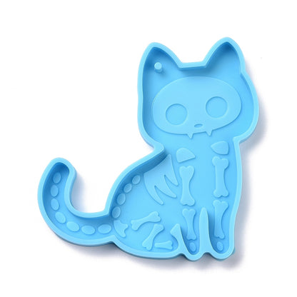 Silicone Cat Skull Mold for Resin 5pc