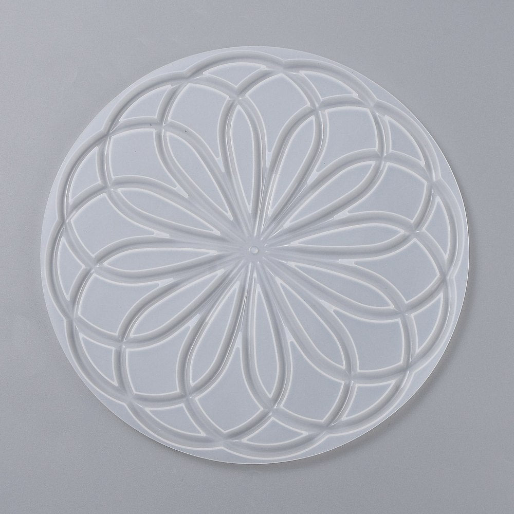 Round with Mandala Pattern Silicone Mold 8" - Alberta Bead Store