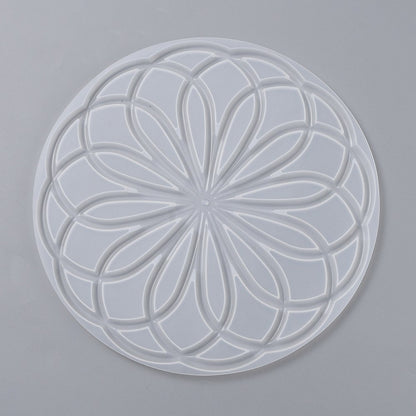 Round with Mandala Pattern Silicone Mold 8" - Alberta Bead Store