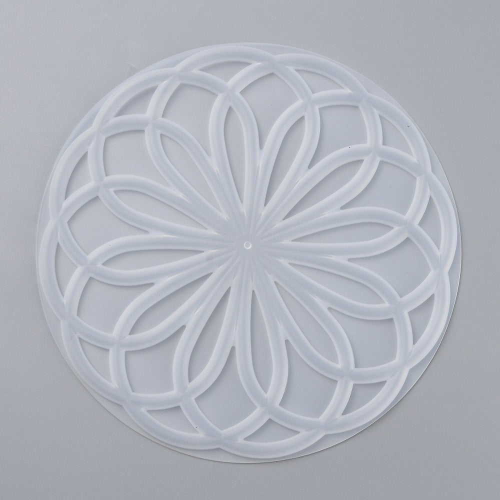 Round with Mandala Pattern Silicone Mold 8" - Alberta Bead Store