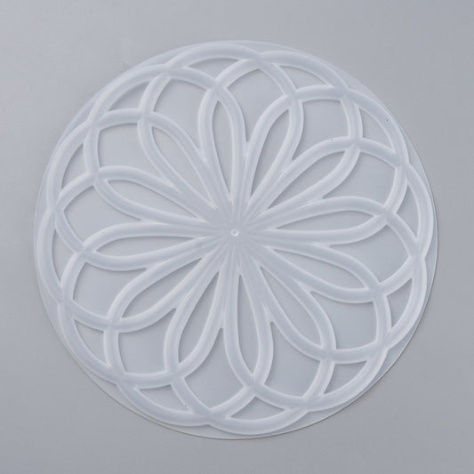Round with Mandala Pattern Silicone Mold 8" - Alberta Bead Store
