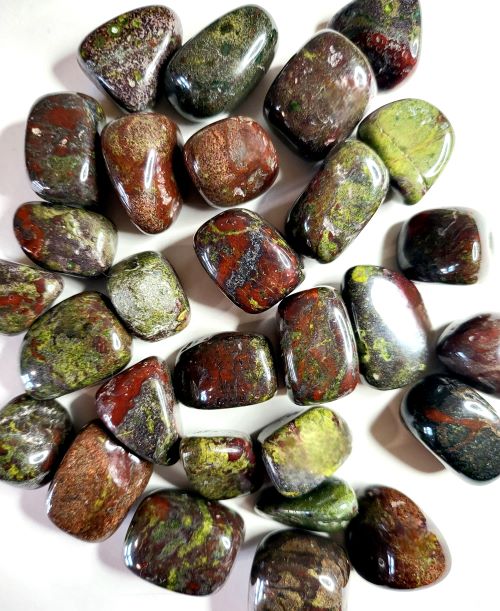 Dragons Blood Jasper Gemstone Tumbled - Crystals and Sun Signs