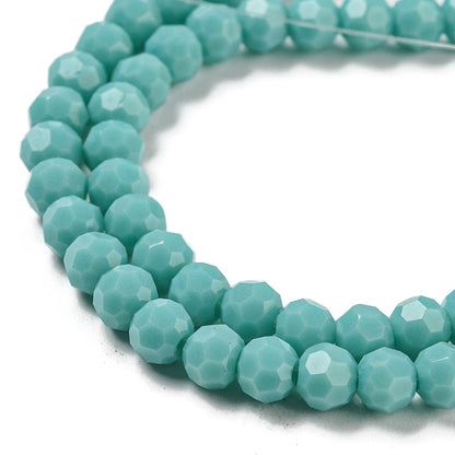 Perles de verre facetées doré 8MM