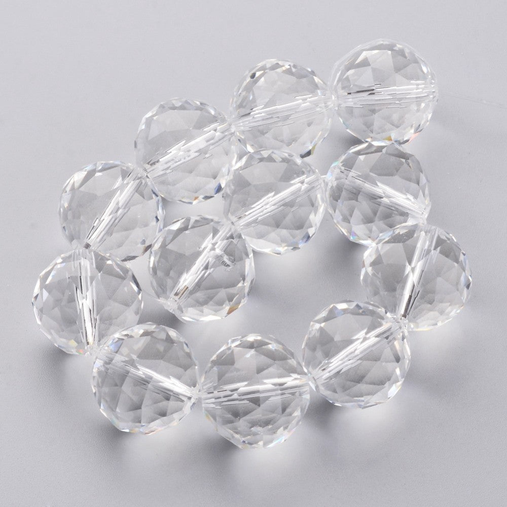 Glass Bead Faceted Round 19.5MM 1pc